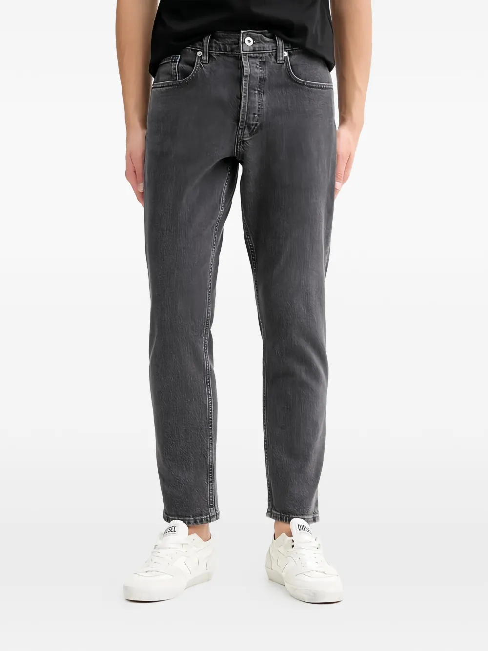 Karl Lagerfeld Jeans logo-patch slim jeans - Grigio