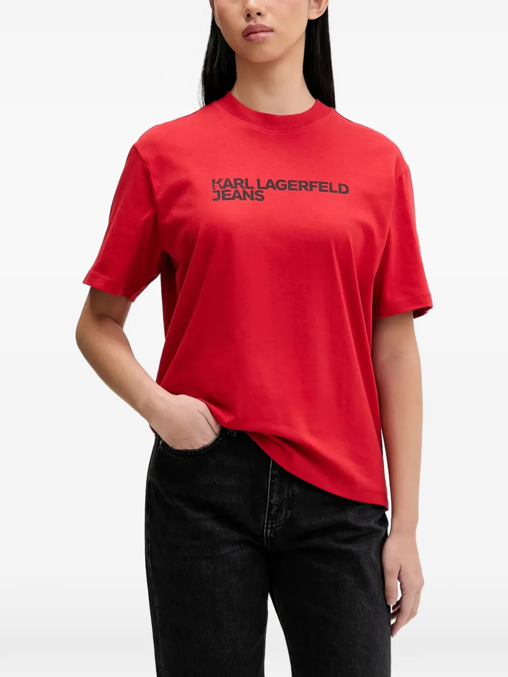 Karl Lagerfeld Jeans logo-print T-shirt - Rot