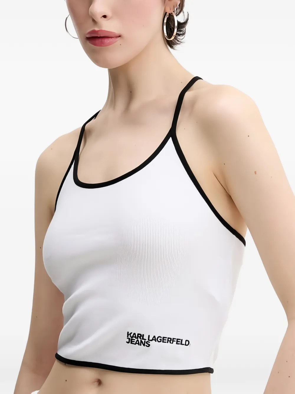 Karl Lagerfeld Jeans Logo-detail Tank Top In White