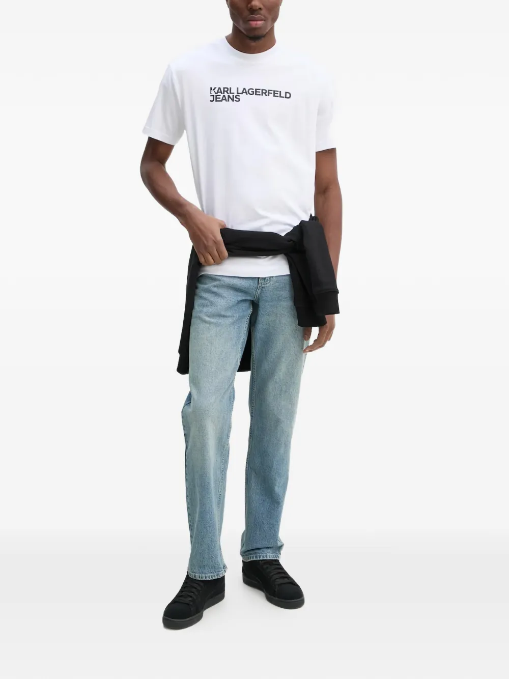 Karl Lagerfeld Jeans T-shirt met logoprint Wit