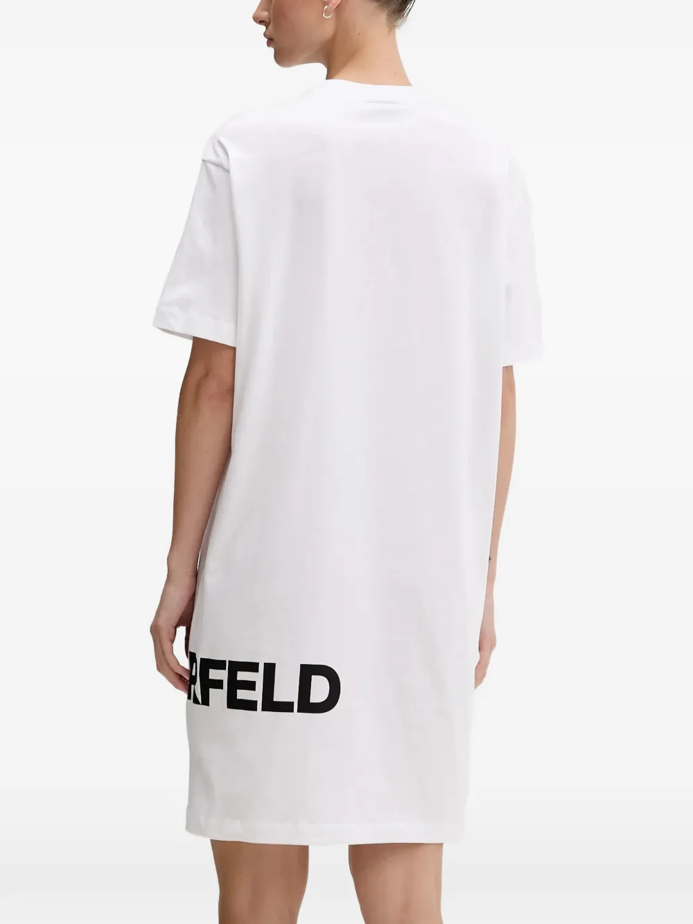 Karl Lagerfeld Jeans Mini-jurk met ronde hals Wit