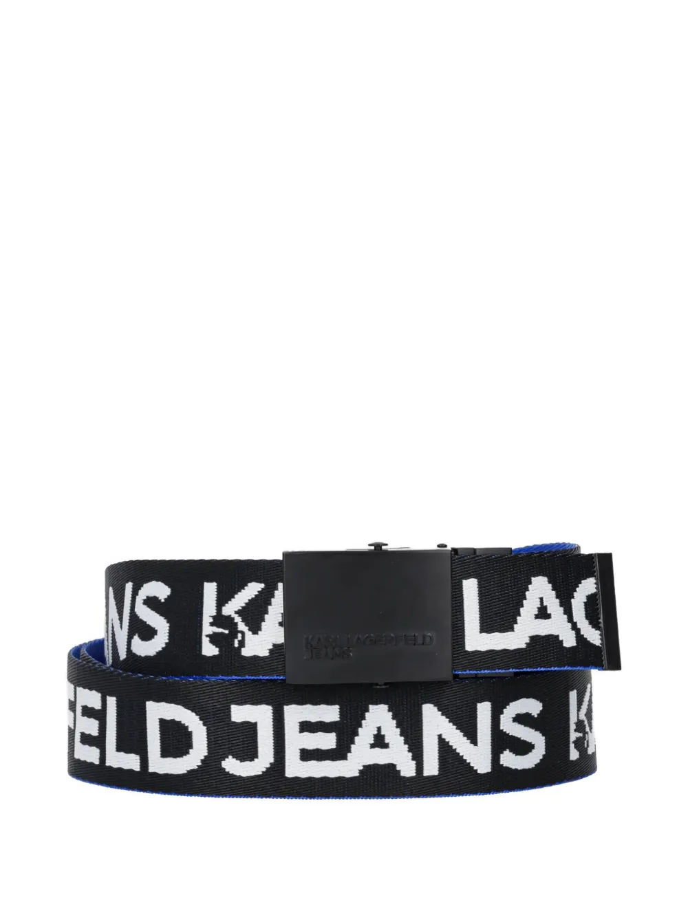Karl Lagerfeld Jeans reversible intarsia-logo belt - Nero