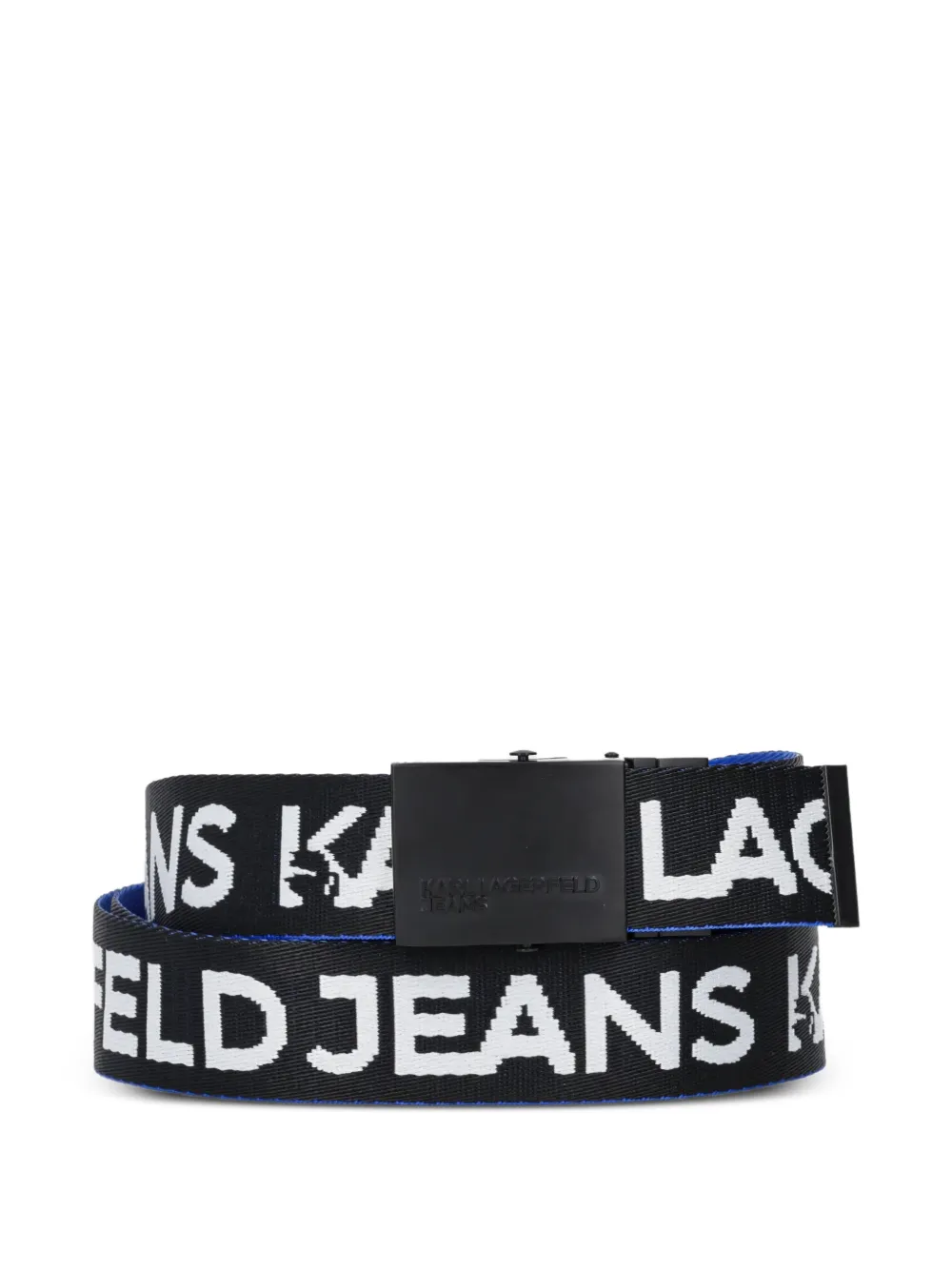 Karl Lagerfeld Jeans reversible intarsia-logo belt - Nero