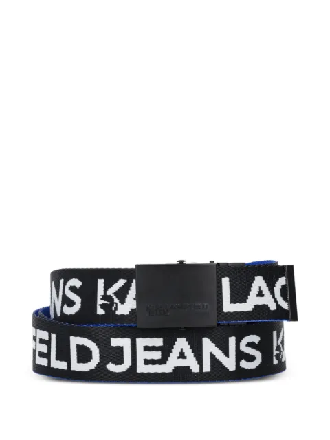 Karl Lagerfeld Jeans reversible intarsia-logo belt