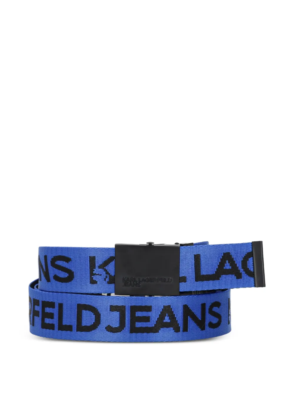 Karl Lagerfeld Jeans Omkeerbare riem met intarsia logo Zwart