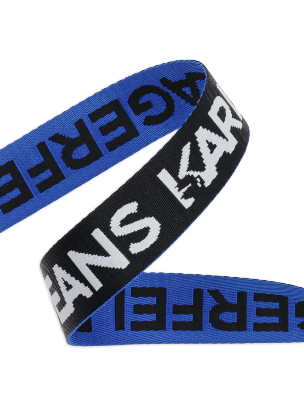 Karl Lagerfeld Jeans Omkeerbare riem met intarsia logo Zwart