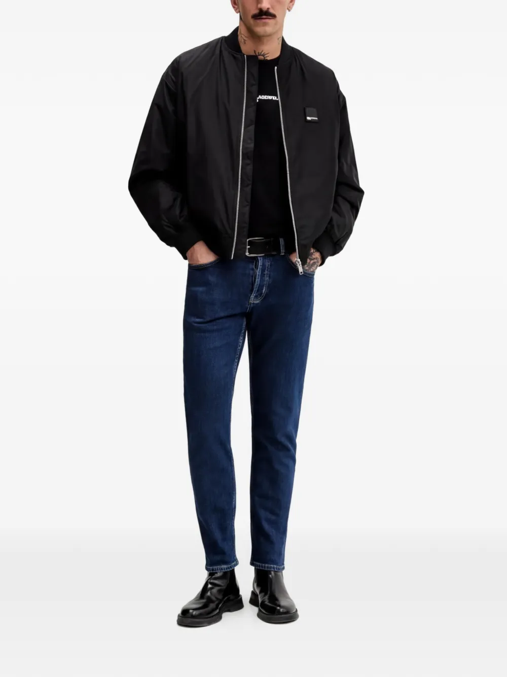 Karl Lagerfeld Jeans T-shirt met grafische print Zwart