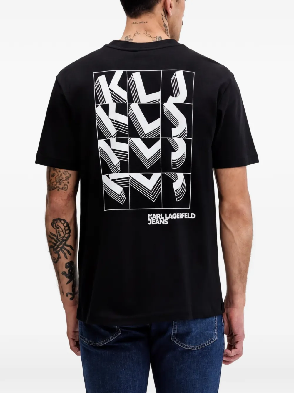 Karl Lagerfeld Jeans T-shirt met grafische print Zwart