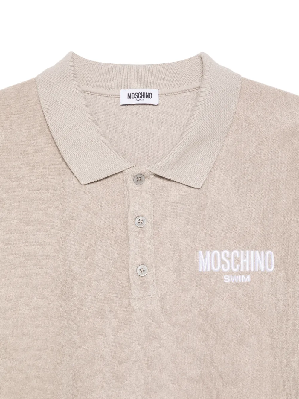 Moschino Poloshirt met knopen Beige