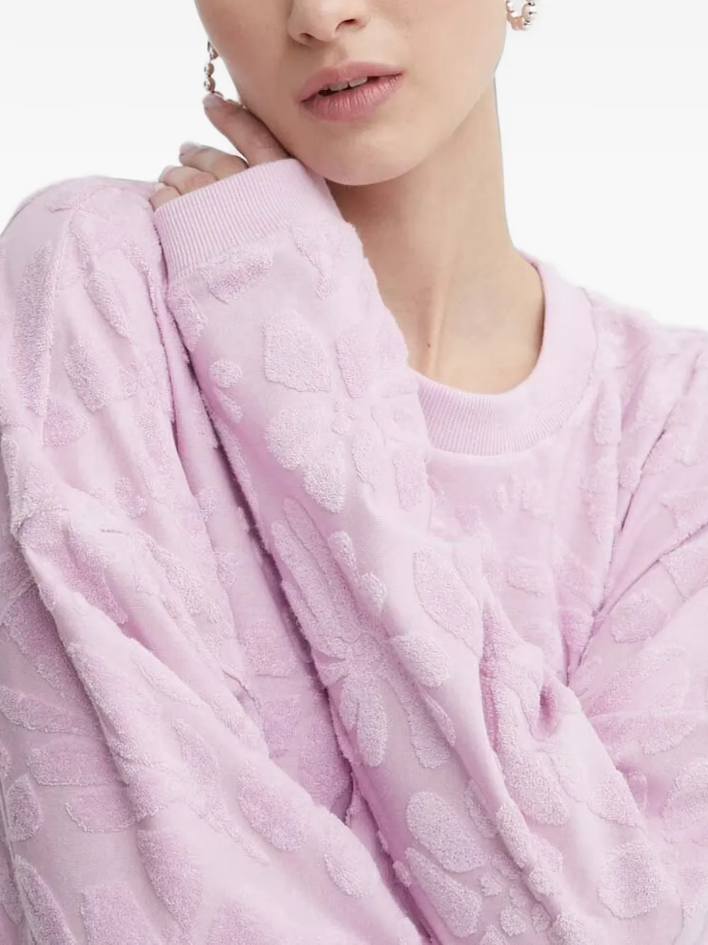 Billabong Loosen Up trui met bloemen-reliëf Roze