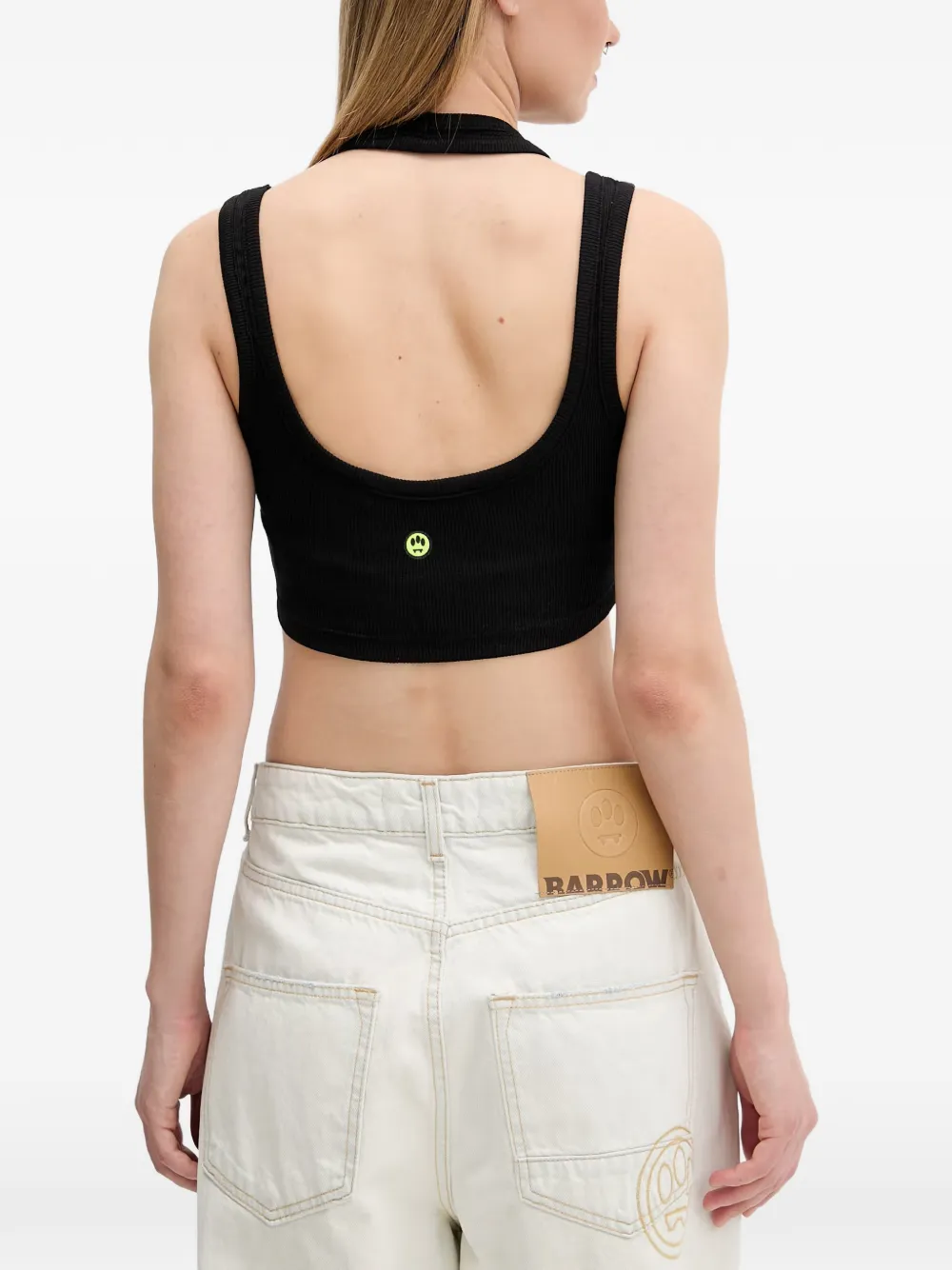 BARROW Cropped top met uitgesneden details Zwart