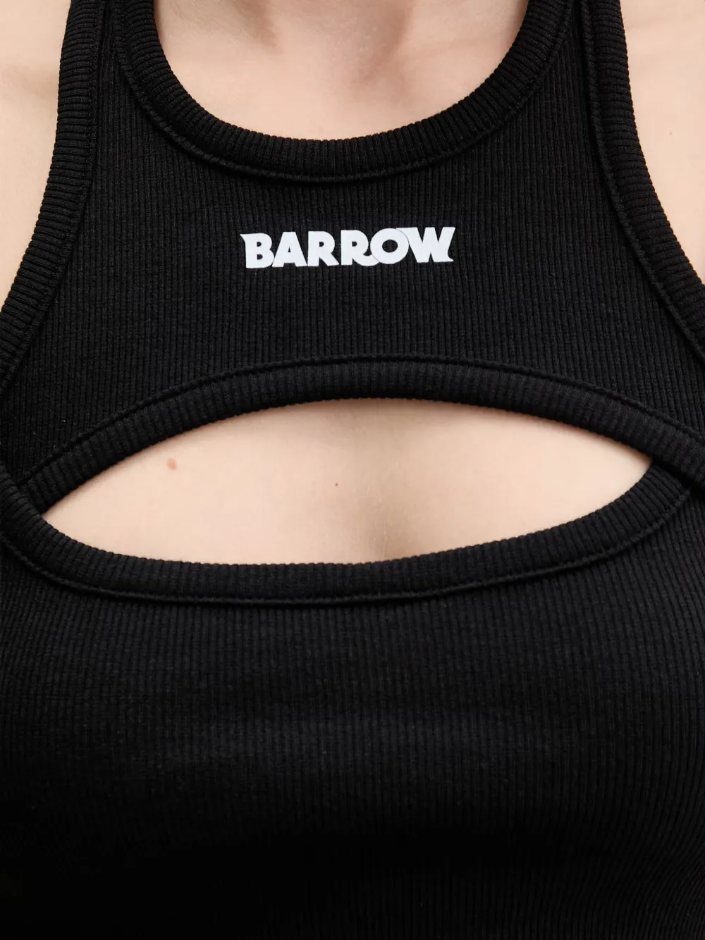 BARROW Cropped top met uitgesneden details Zwart