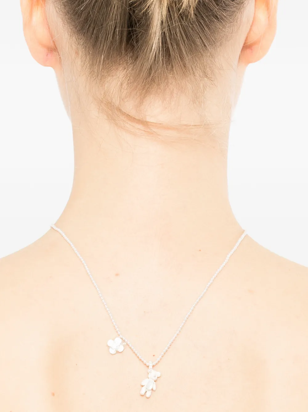 Yvmin Paradise Bear Necklace - White 