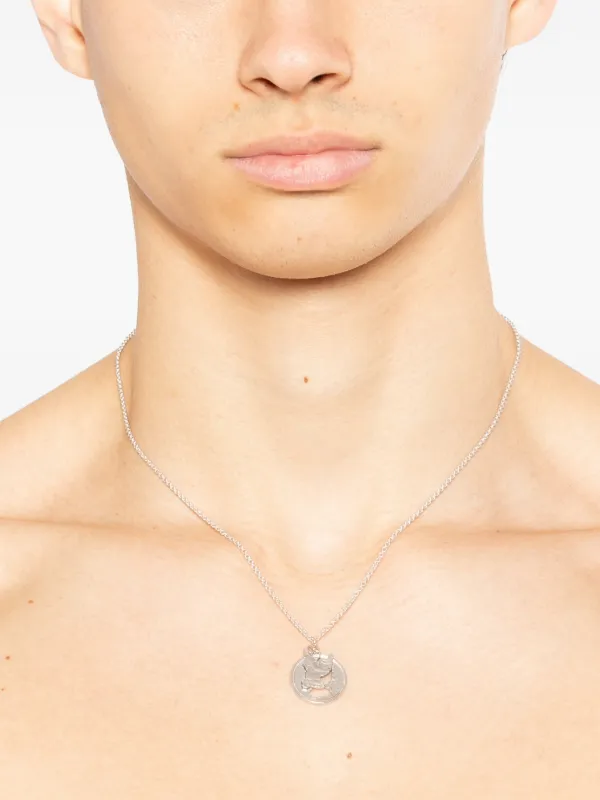 MASU Angel Hole Coin Necklace | Silver | FARFETCH