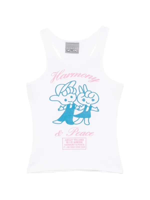 Ashley Williams Harmony & Peace Vest | White | FARFETCH KW