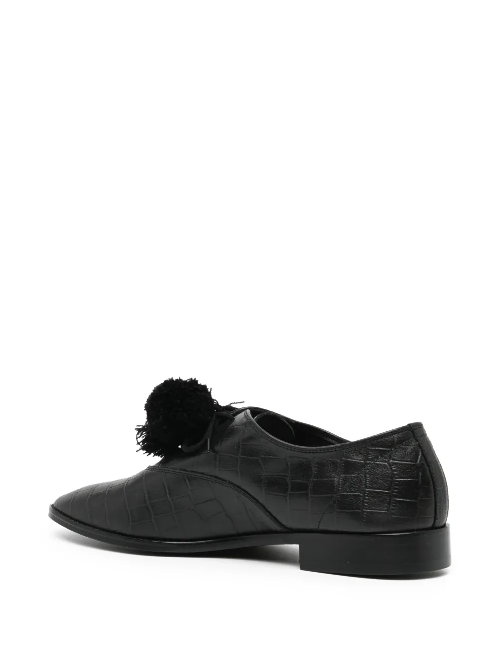 midorikawa Oxford schoenen met pompon Zwart