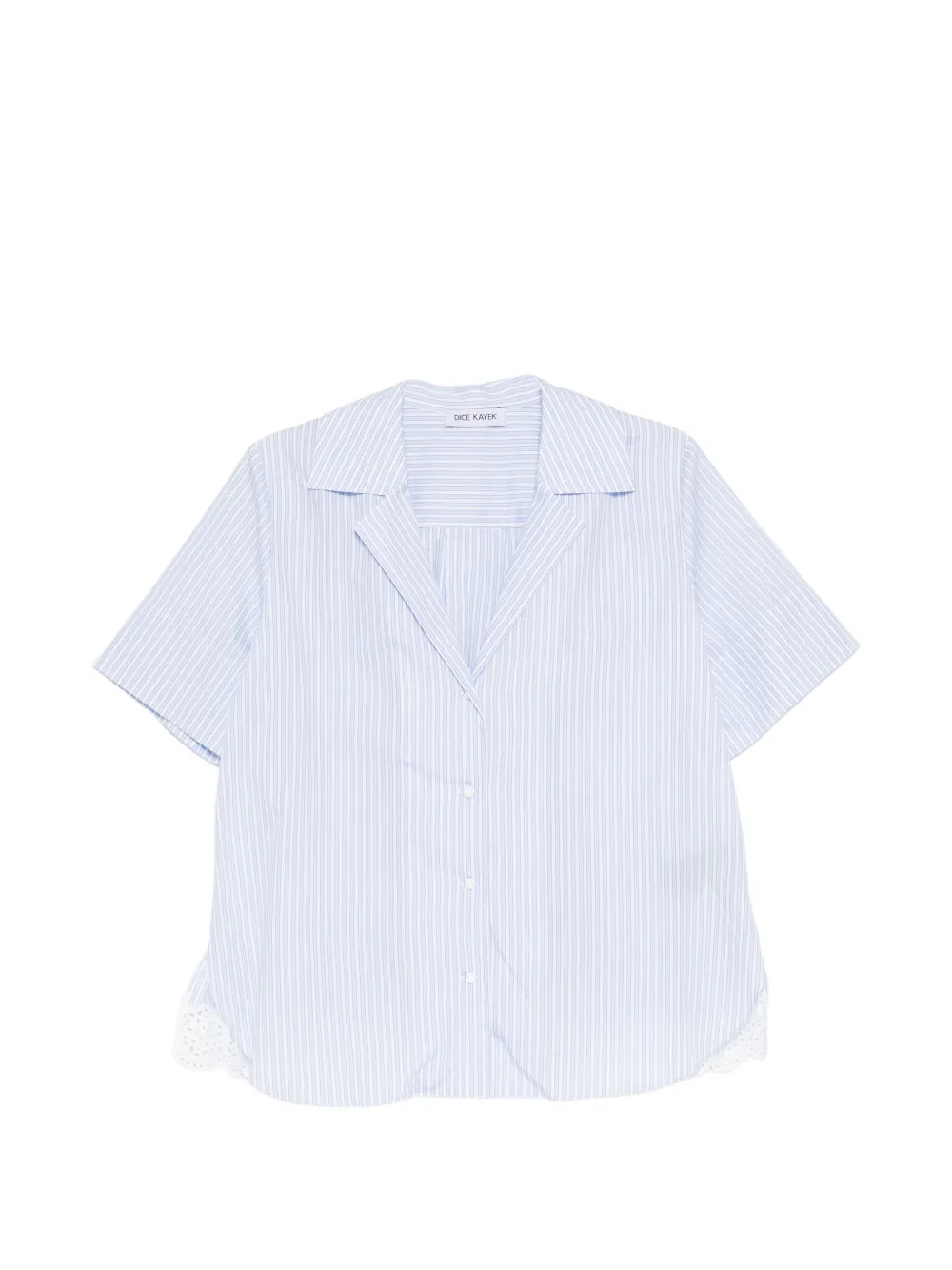 Dice Kayek striped broderie-anglaise shirt - Blau