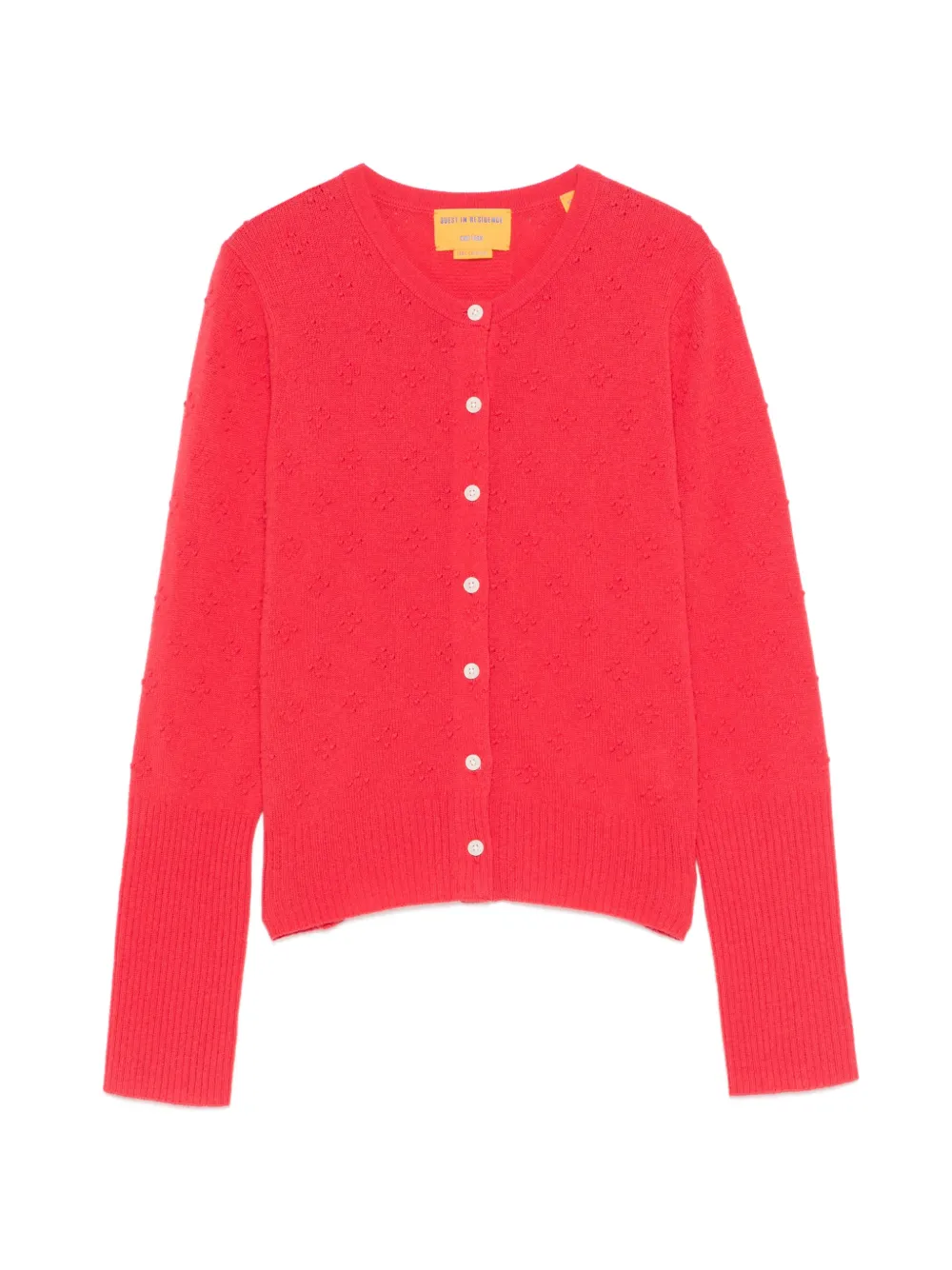 Guest In Residence pointelle-knit cashmere cardigan - Rot