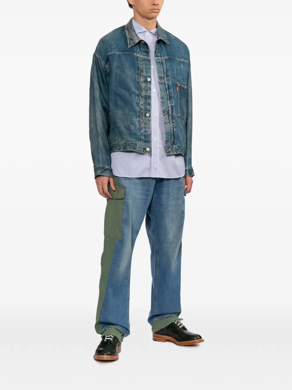  Junya Watanabe Man X Levi's Fake Print Denim Jacket - Blue 