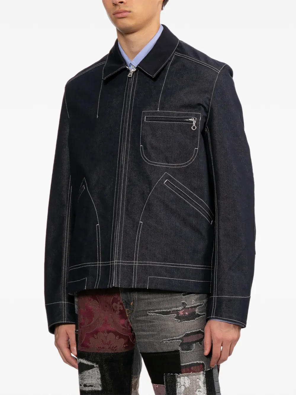 Junya Watanabe MAN Denim jack Blauw