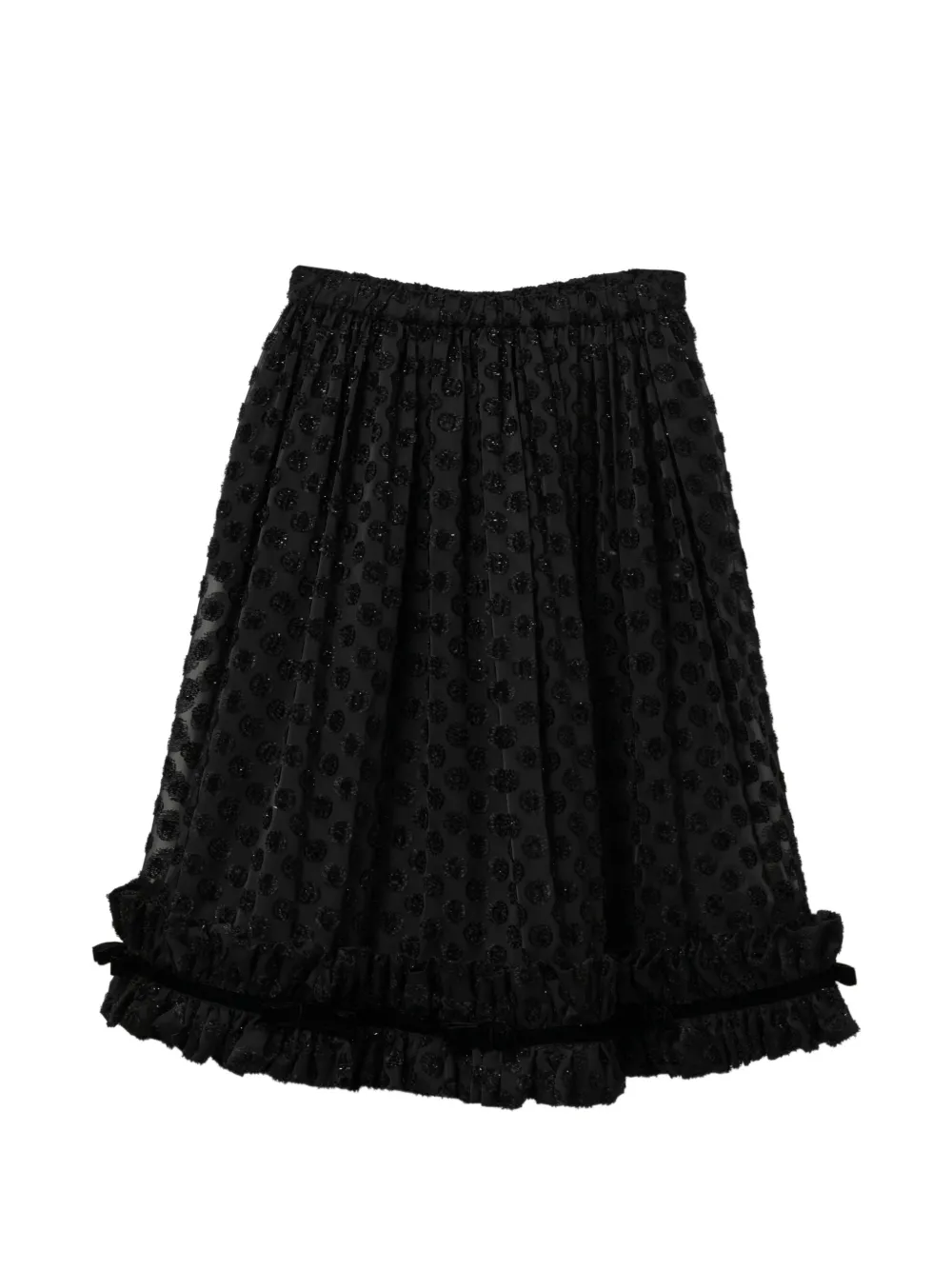 Noir Kei Ninomiya ruffled midi skirt - Nero