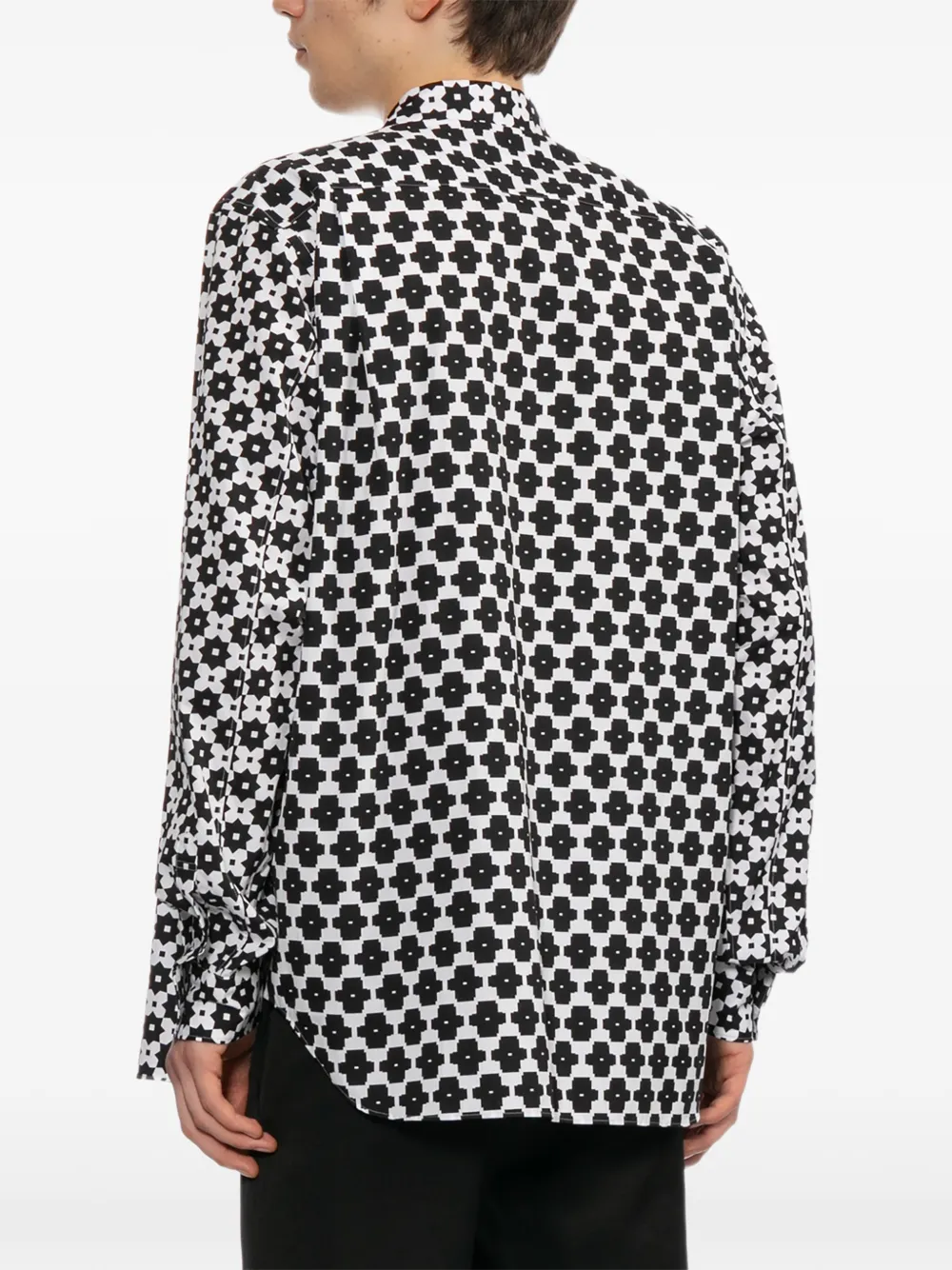 Comme des Garçons Homme Plus Overhemd met geometrisch patroon Wit