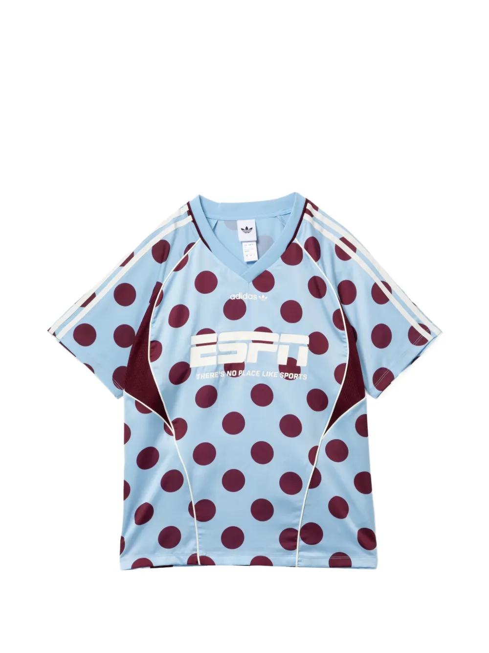 adidas T-shirt a pois con scollo a V - Blu