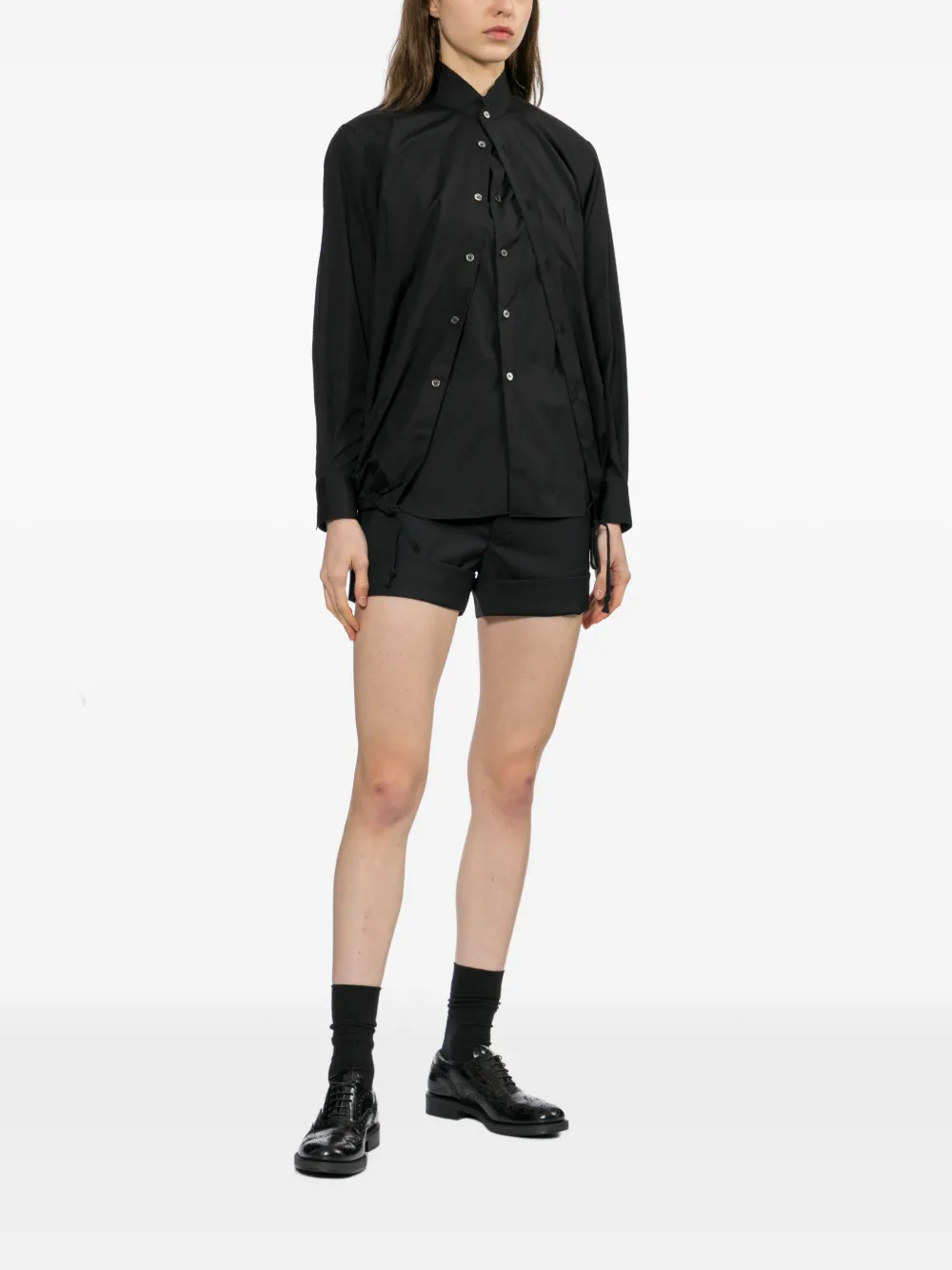  Junya Watanabe Rolled-cuff Shorts - Black 