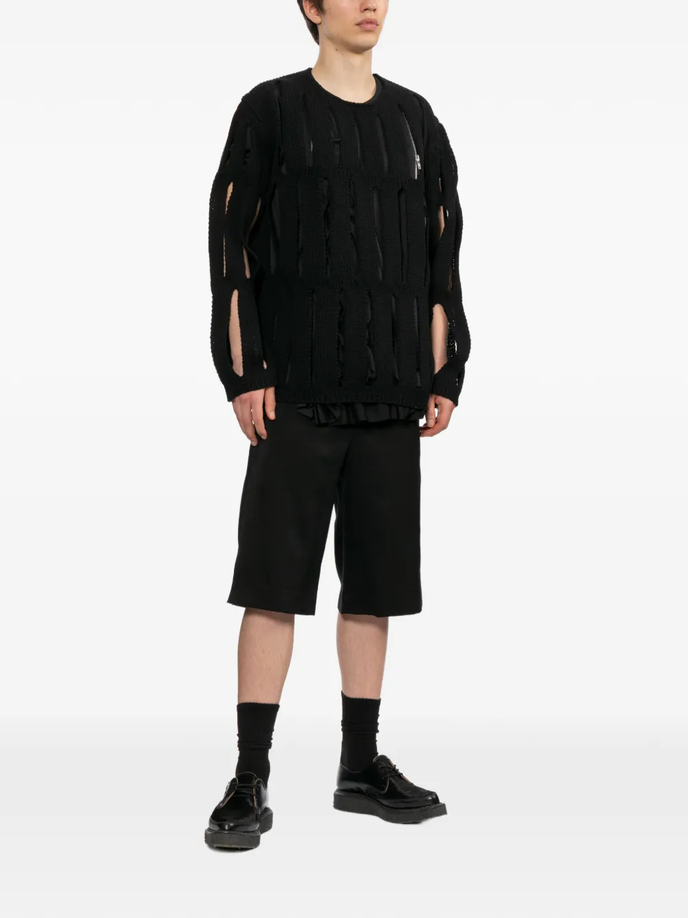 Comme des Garçons Homme Plus Trui met uitgesneden details Zwart