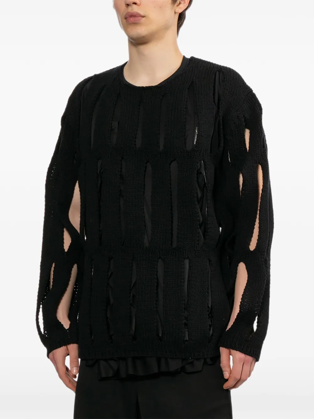 Comme des Garçons Homme Plus Trui met uitgesneden details Zwart