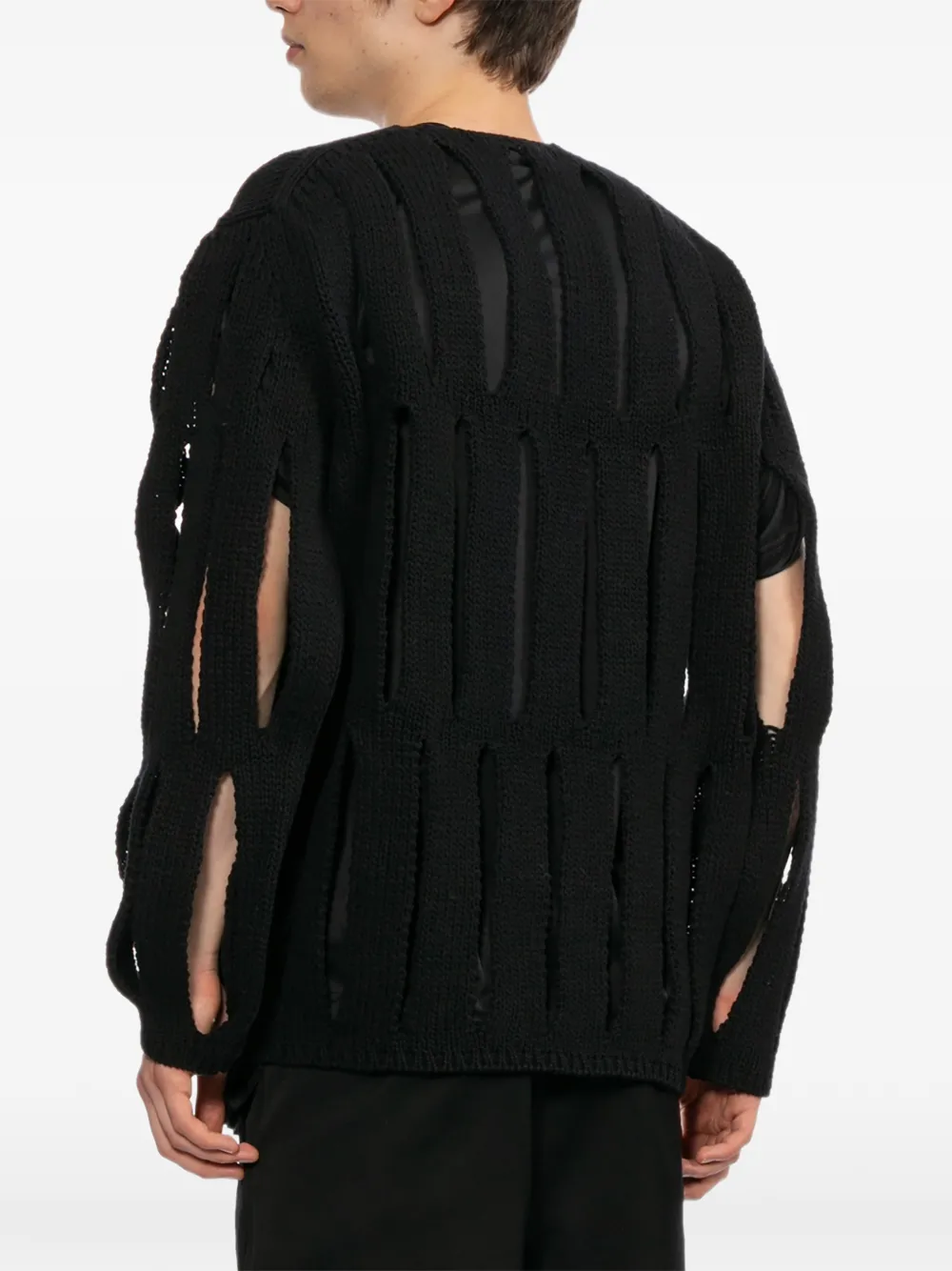 Comme des Garçons Homme Plus Trui met uitgesneden details Zwart