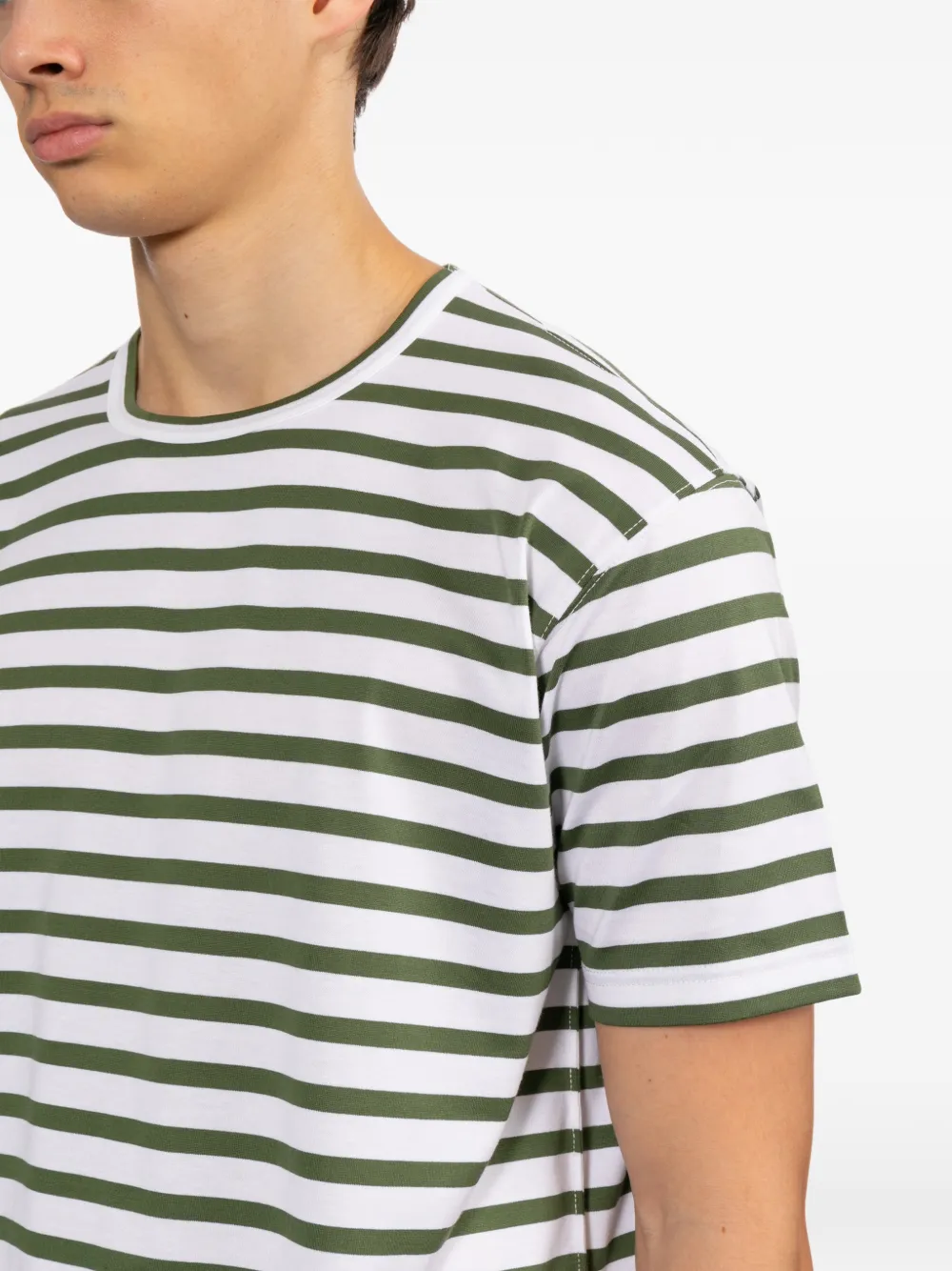 Junya Watanabe MAN Gestreept T-shirt Groen