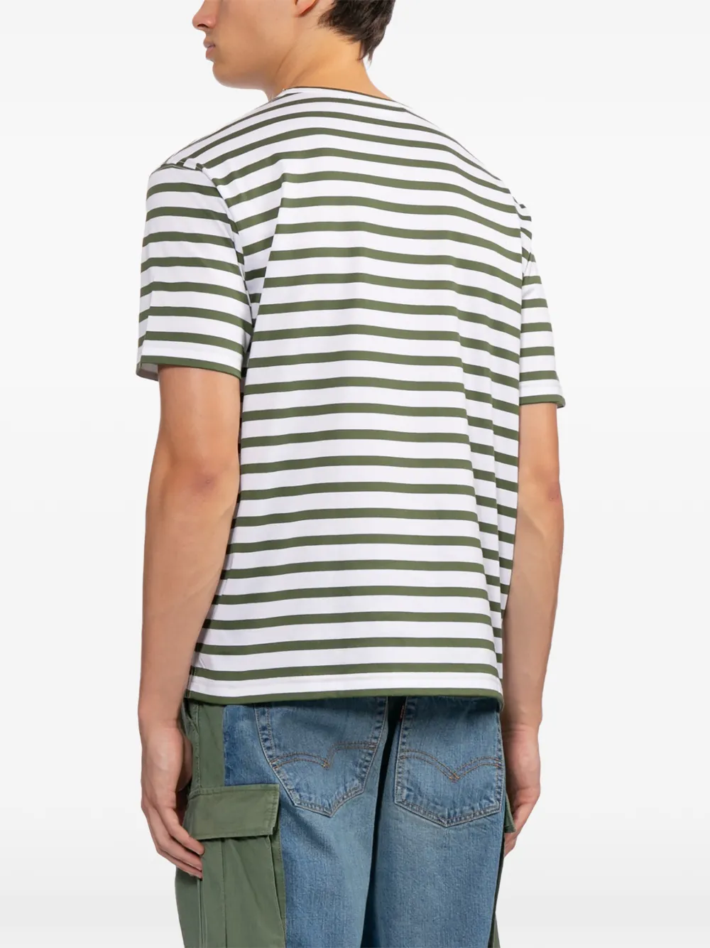 Junya Watanabe MAN Gestreept T-shirt Groen