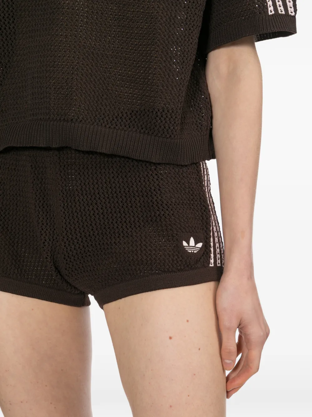 adidas Gehaakte shorts Bruin