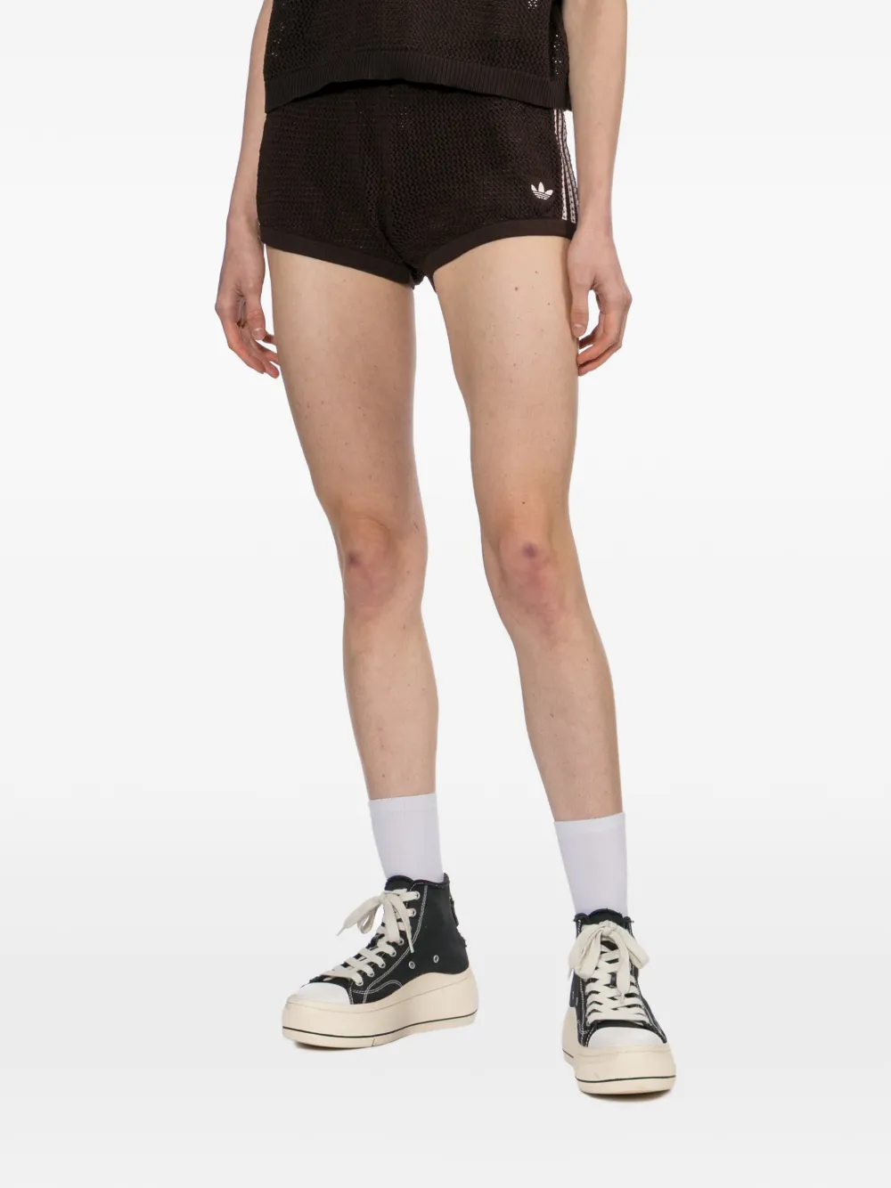 adidas Gehaakte shorts Bruin