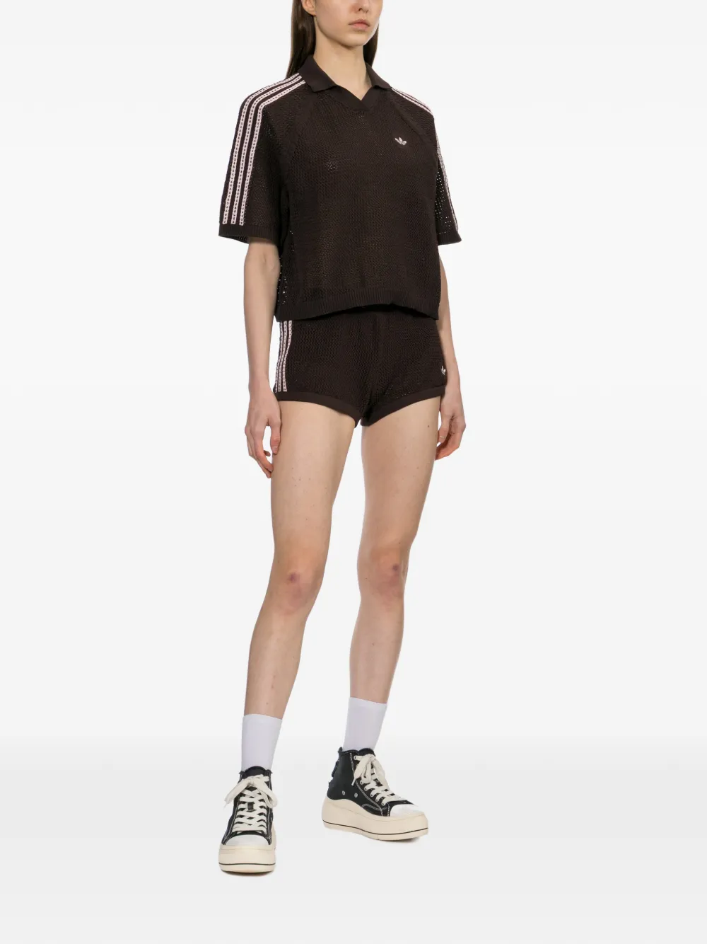 adidas Gehaakte shorts Bruin
