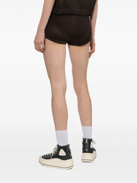 adidas crochet mini shorts