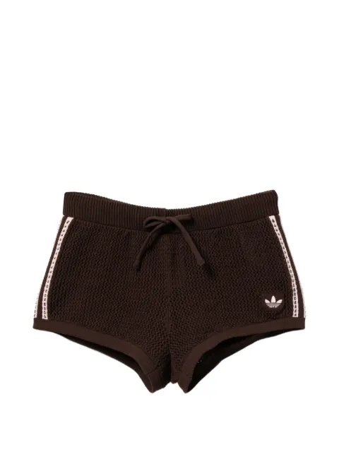 adidas crochet mini shorts