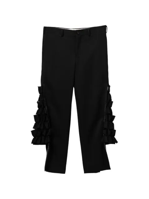 Comme des Garçons Homme Plus ruffled zip details trousers