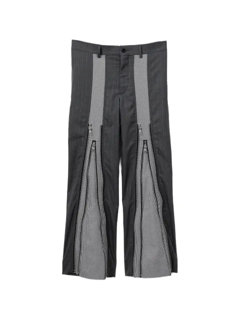 Comme des Garçons Homme Plus patchwork zip details trousers
