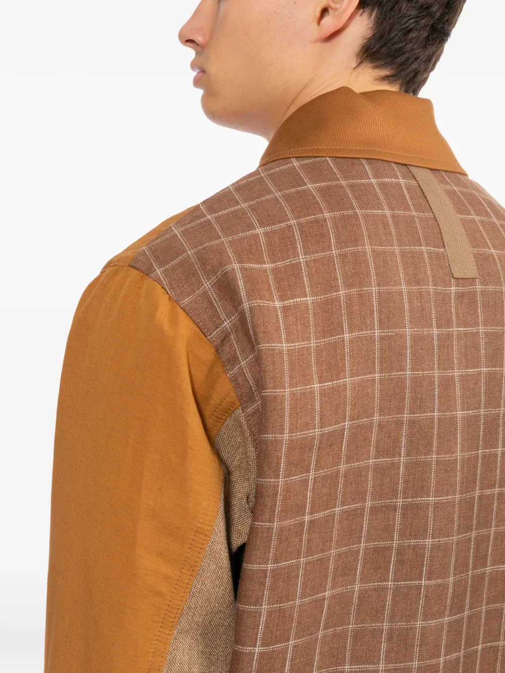 Junya Watanabe MAN x Filson geruit jack met klepzak Bruin