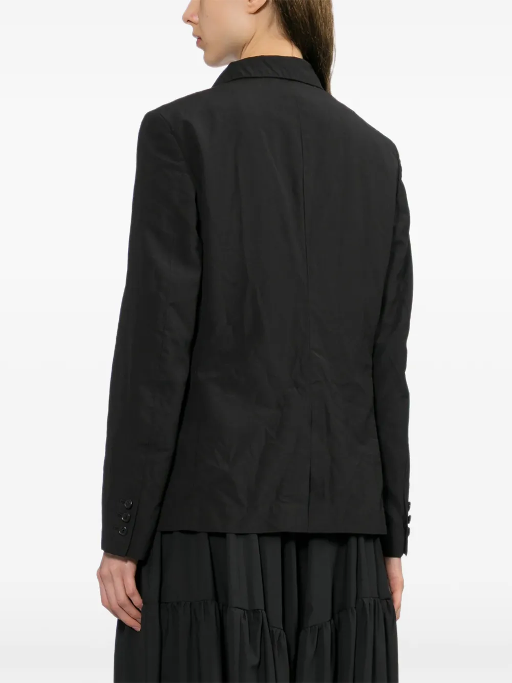 Black Comme Des Garçons Blazer met ruches Zwart