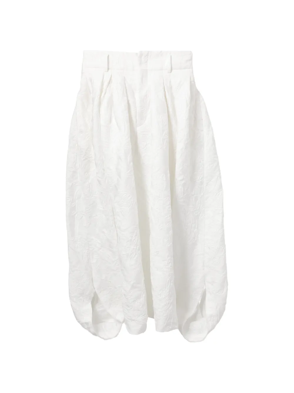 Comme Des Garçons floral-embroidered cropped trousers - Weiß