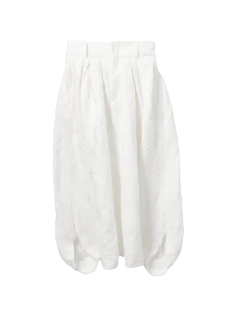 Comme Des Garçons pantalones cortos con bordado floral