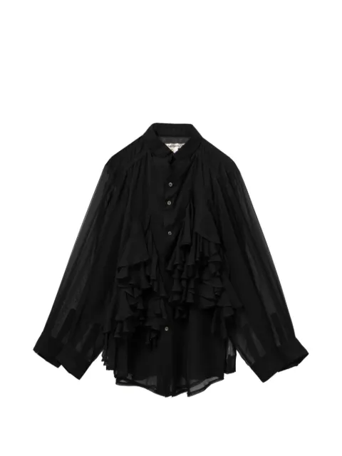 Comme Des Garçons camisa con volantes