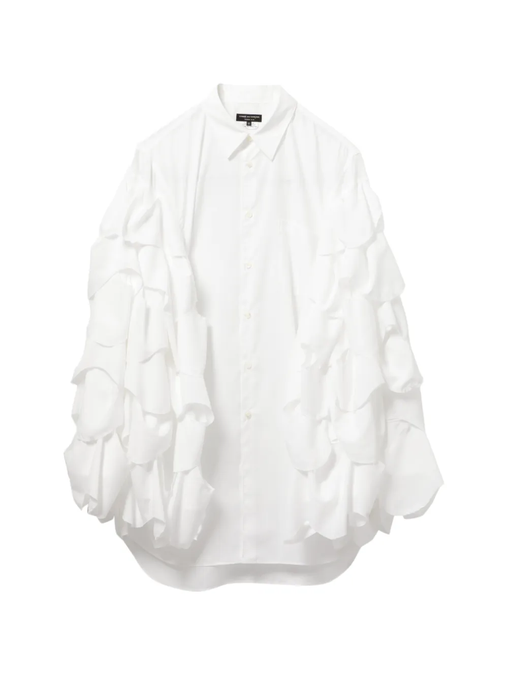 Comme des Garçons Homme Plus Camicia con ruches - Bianco
