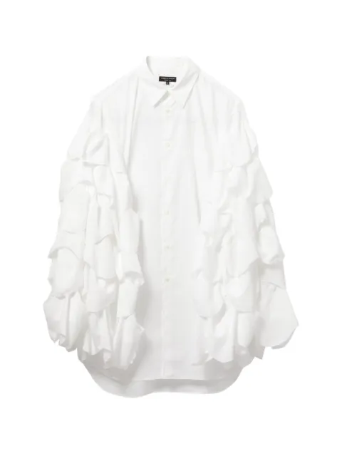 Comme des Garçons Homme Plus camisa con volantes en las mangas