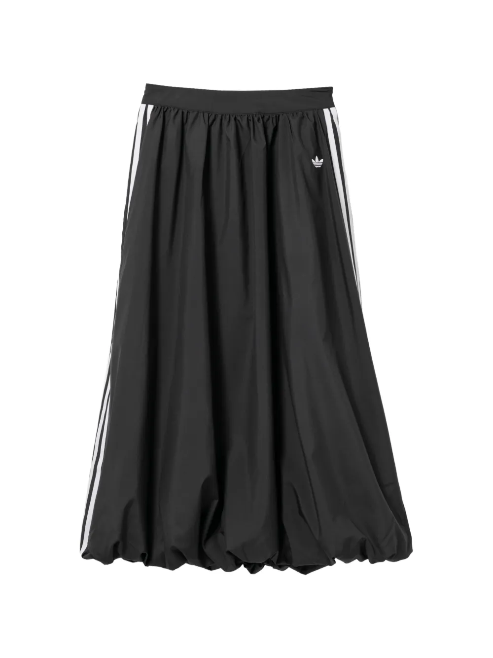 adidas Gonna midi a righe - Nero