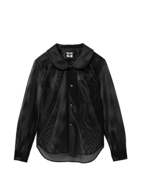 Black Comme Des Garçons mesh shirt