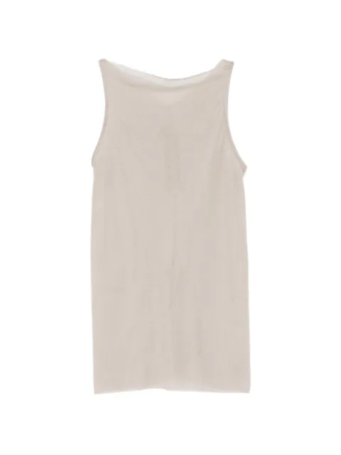 Rick Owens raw-edge ribbed-knit top